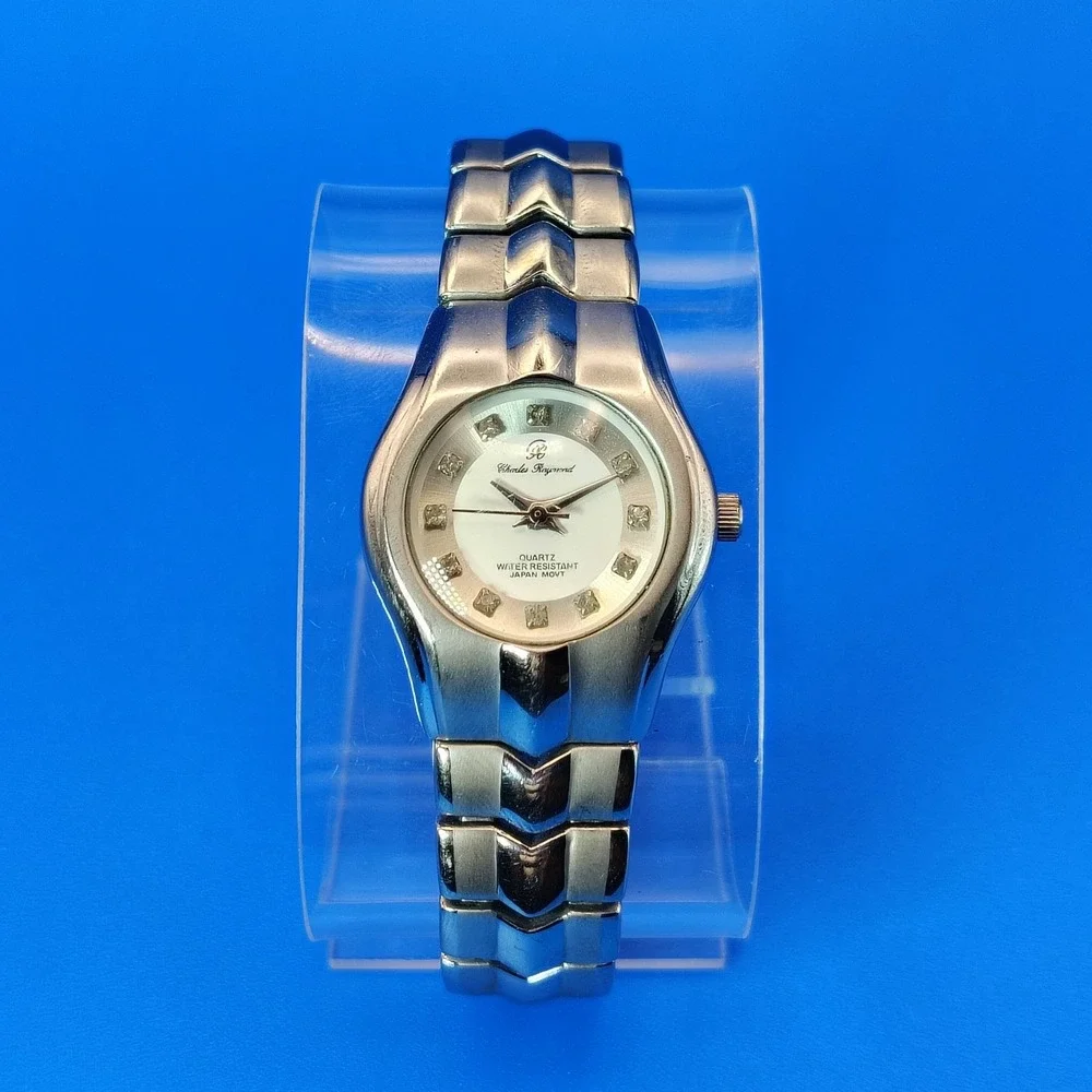 Vintage 1995 Charles Raymond Stainless Steel 33mm Women's Quartz Watch Restored